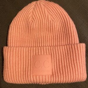 New Winter Light Pink Cc Beanie Hat 